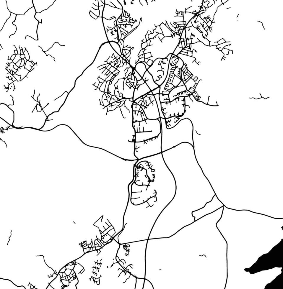 silhueta mapa do Haninge Suécia. vetor