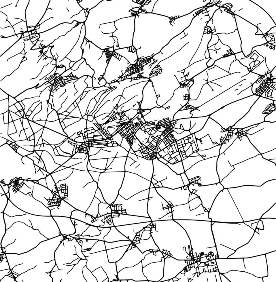 silhueta mapa do kladno tcheco república. vetor