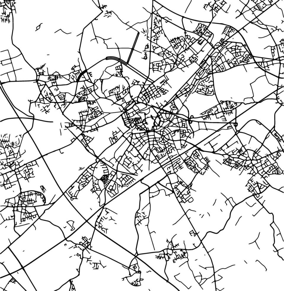 silhueta mapa do Kortrijk Bélgica. vetor