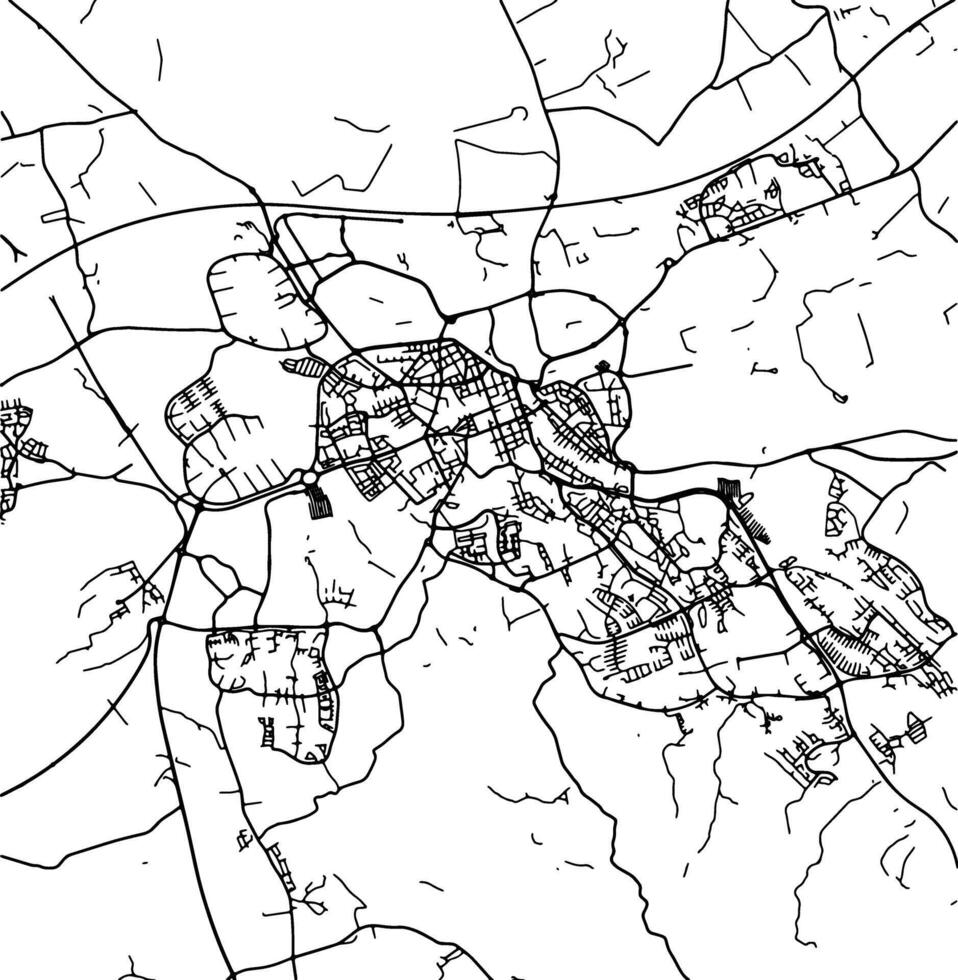 silhueta mapa do linkoeping Suécia. vetor