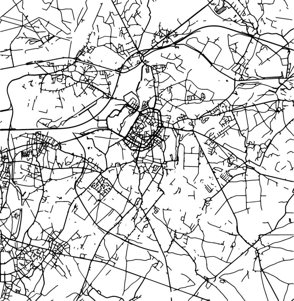 silhueta mapa do Mons Bélgica. vetor