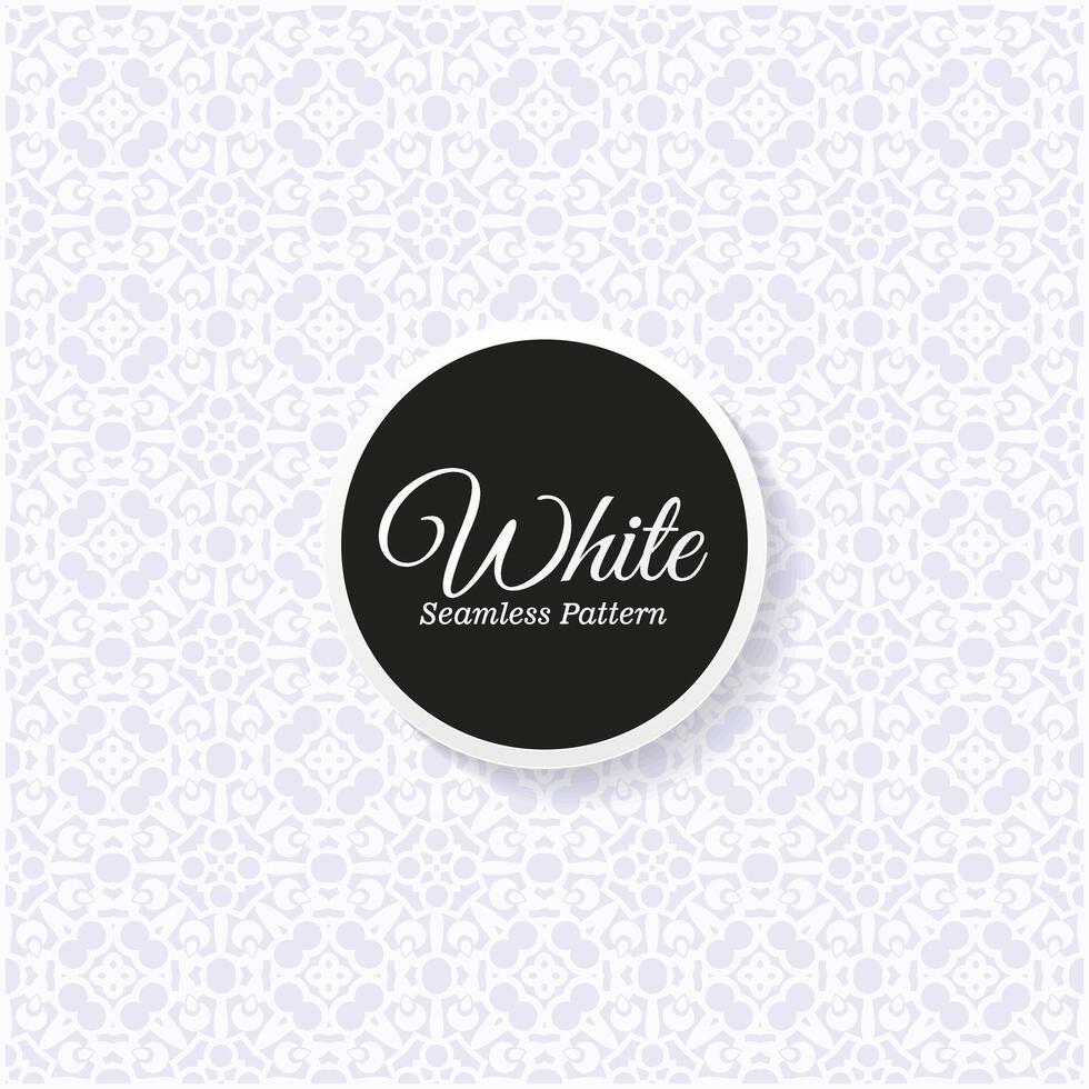 design elegante padrão branco sem costura vetor