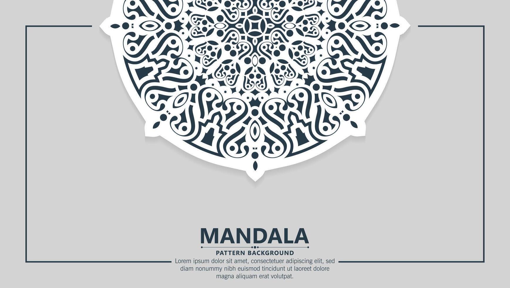 fundo de arabesco de mandala plana vetor