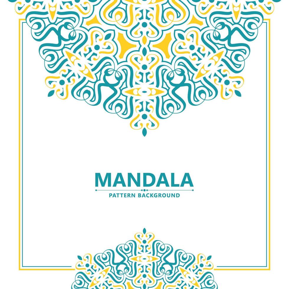 conceito de banner de padrão de mandala colorida vetor