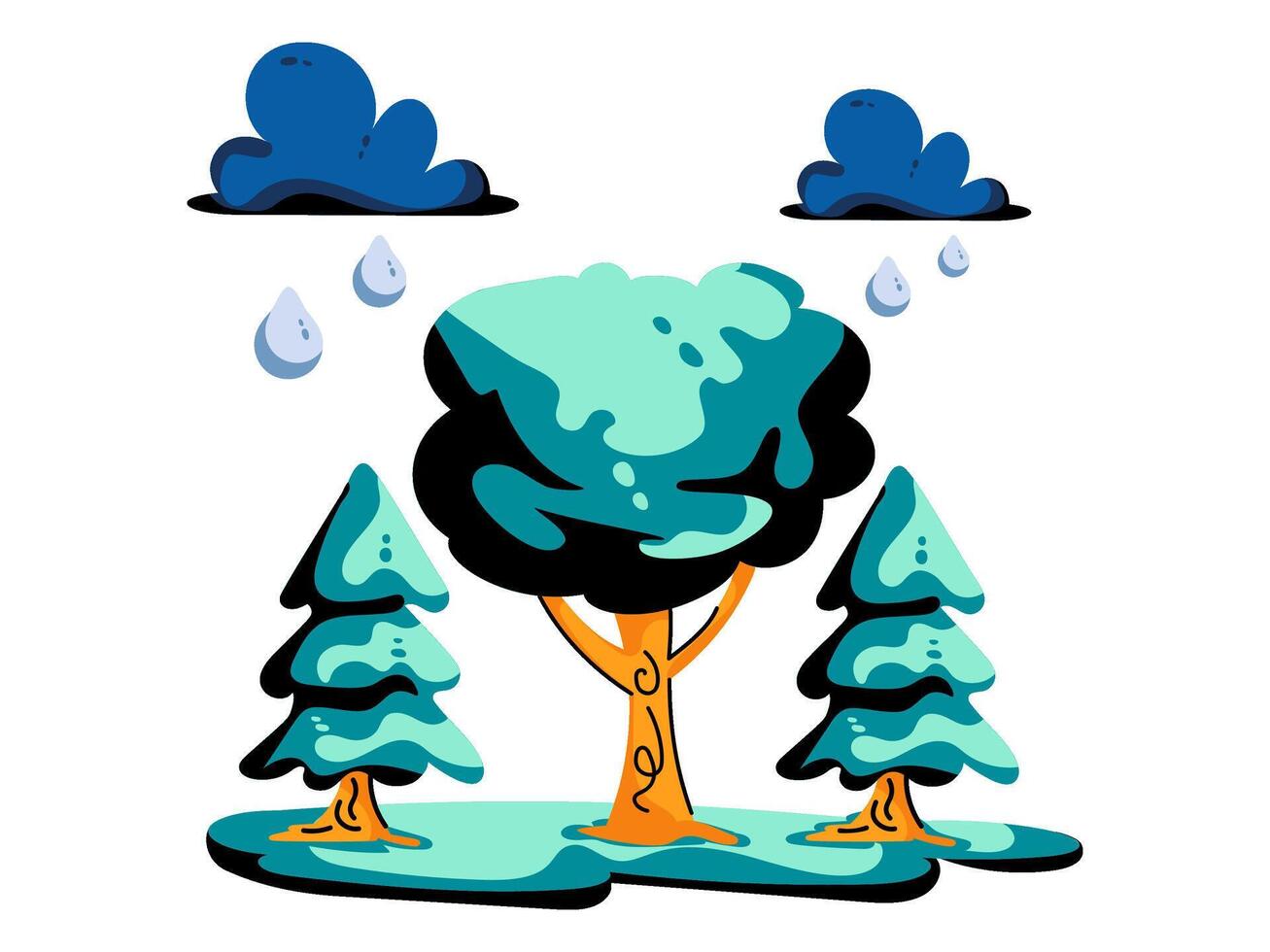 clima elemento estação Projeto com moderno ilustração clima conceito estilo para atmosférico condição vetor
