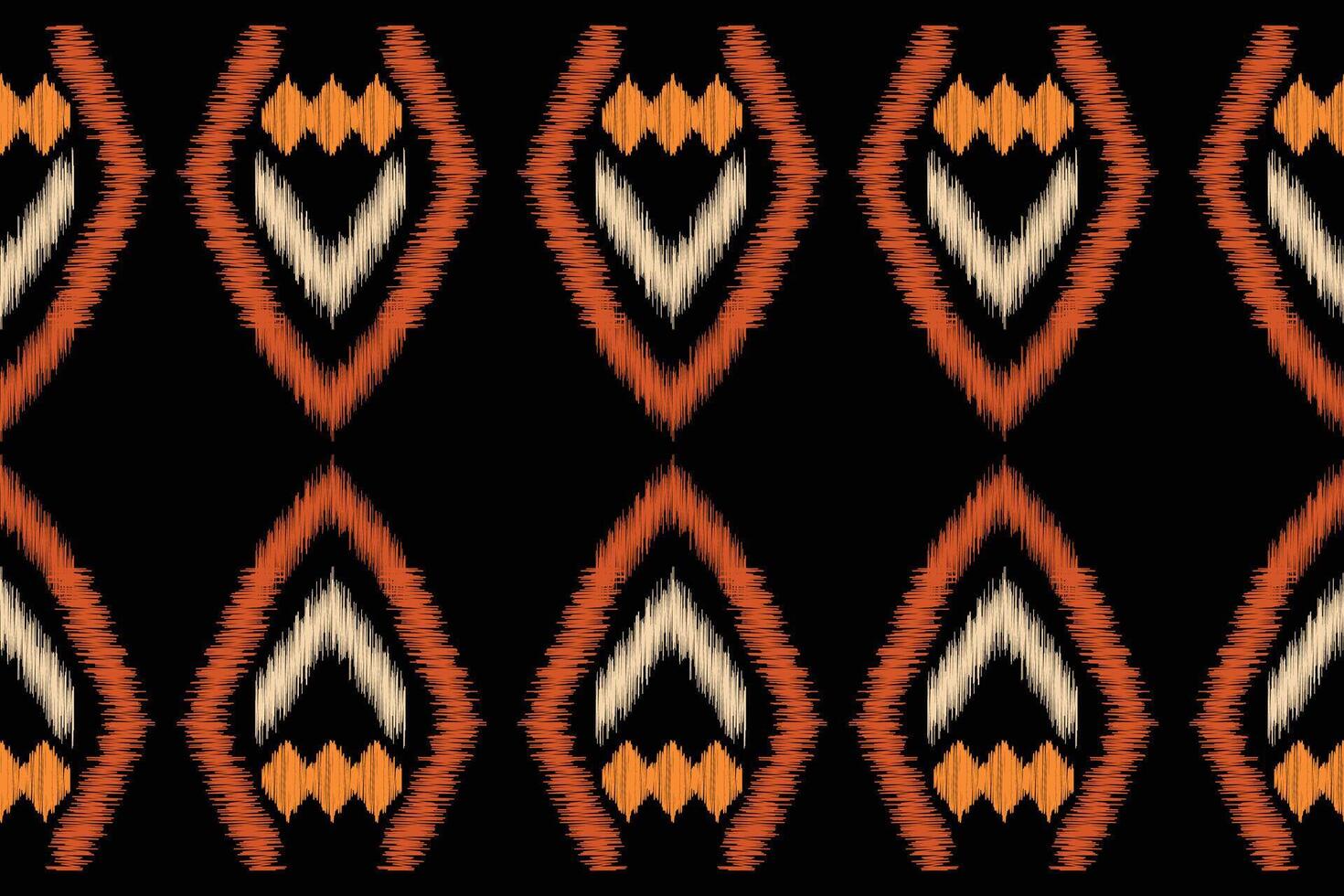 tradicional étnico ikat motivo tecido padronizar geométrico estilo.africano ikat bordado étnico oriental padronizar Preto fundo papel de parede. abstrato, vetor, ilustração.textura, quadro, decoração. vetor