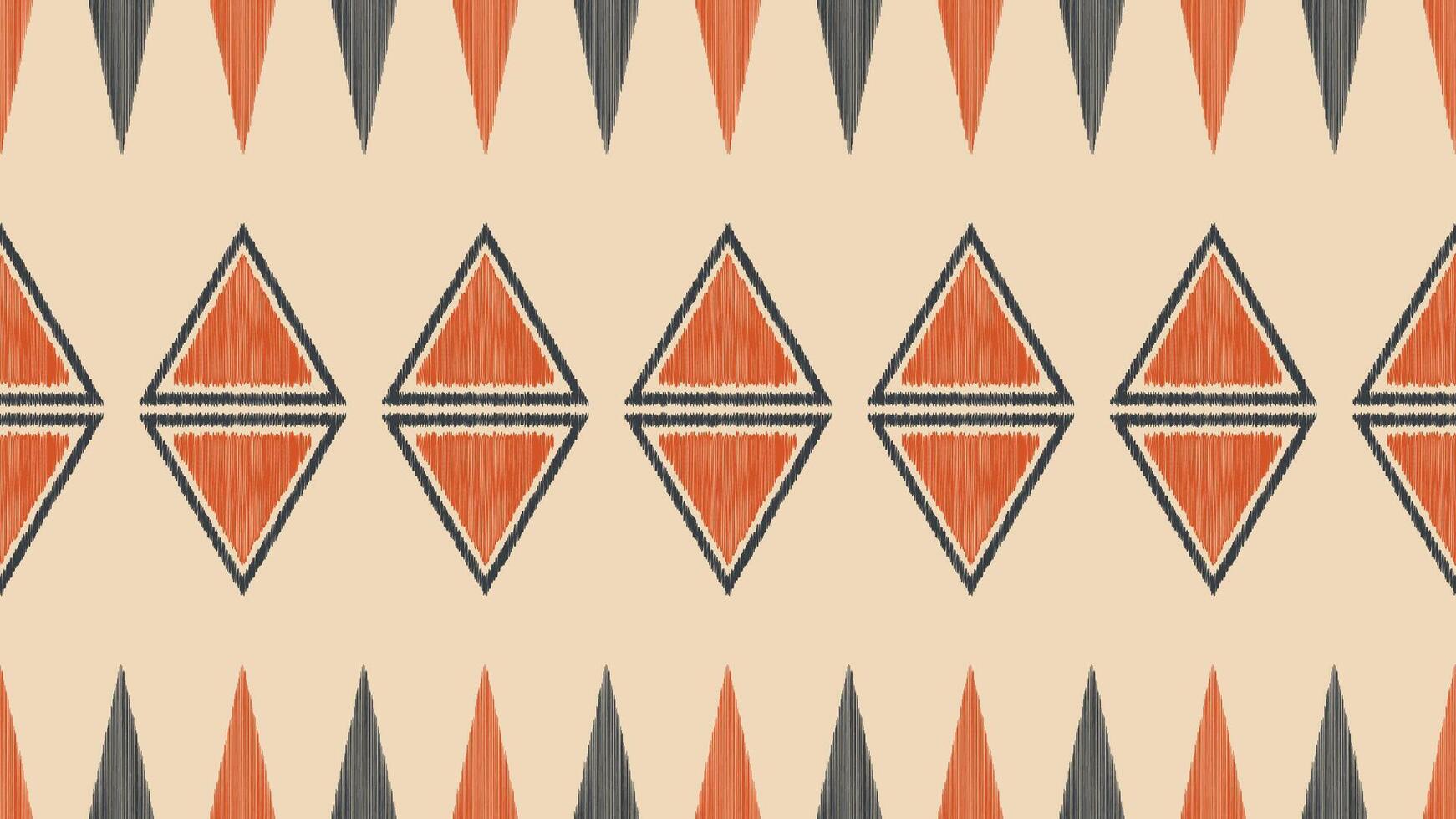 tradicional étnico ikat motivo tecido padronizar geométrico estilo.africano ikat bordado étnico oriental padronizar Castanho creme fundo papel de parede. abstrato, vetor, ilustração.textura, quadro, decoração. vetor