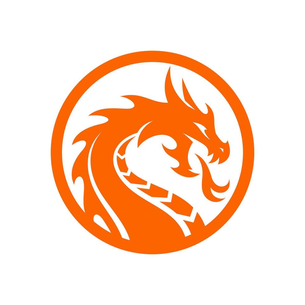 vetor círculo Dragão logotipo Projeto vetor ilustração