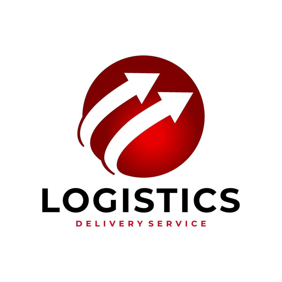 Entrega logotipo. expressar logístico correio serviço símbolo. seta símbolo vetor ilustração