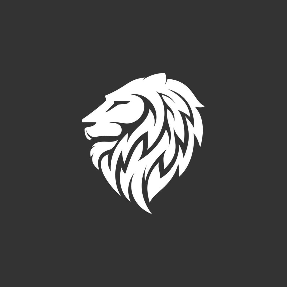 cabeça do uma leão logotipo vetor