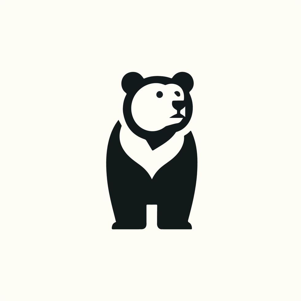 logotipo de ilustração de urso vetor