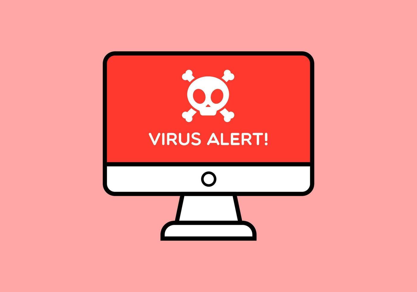 vírus alerta computador ilustração vetor