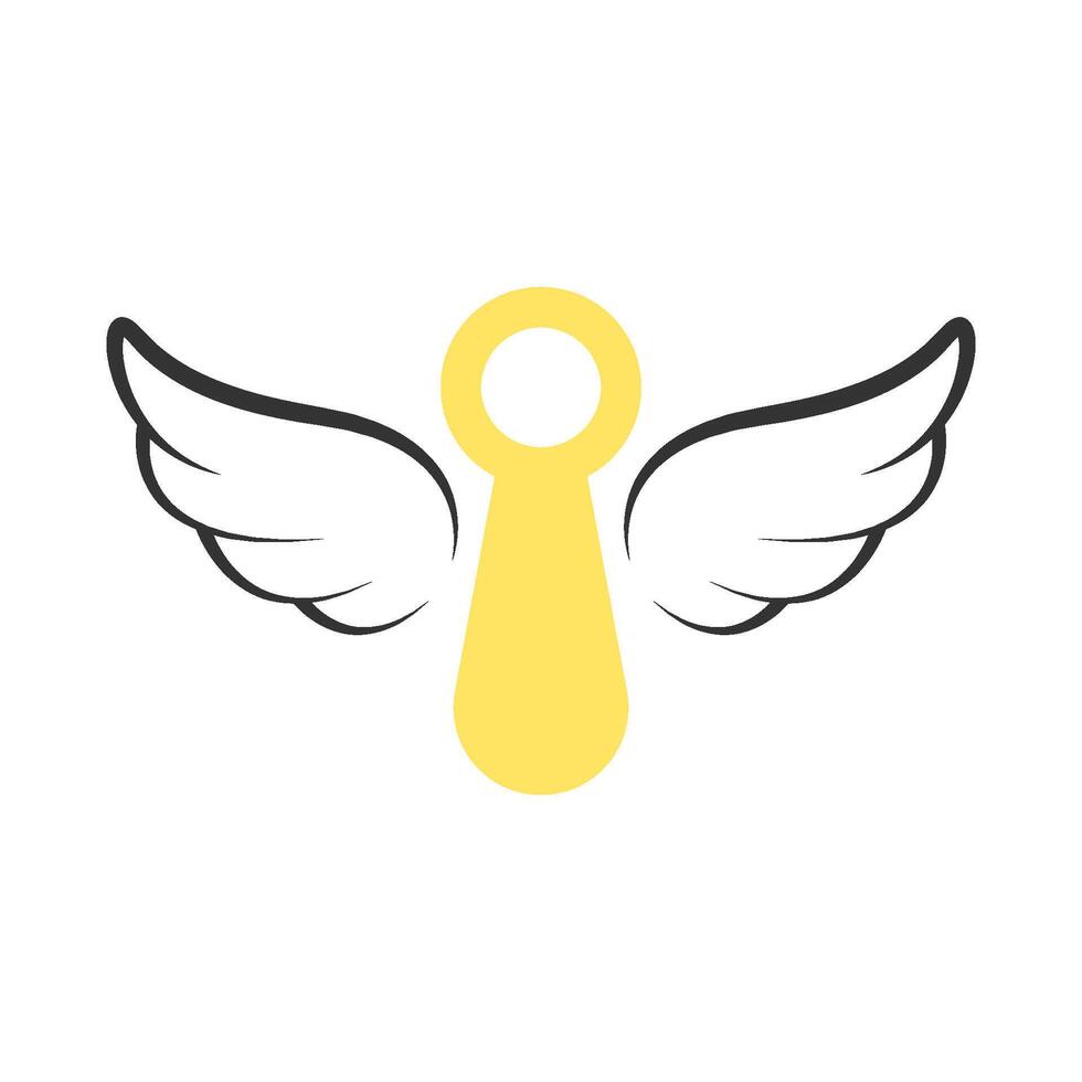 anjo asas logotipo ícone Projeto vetor