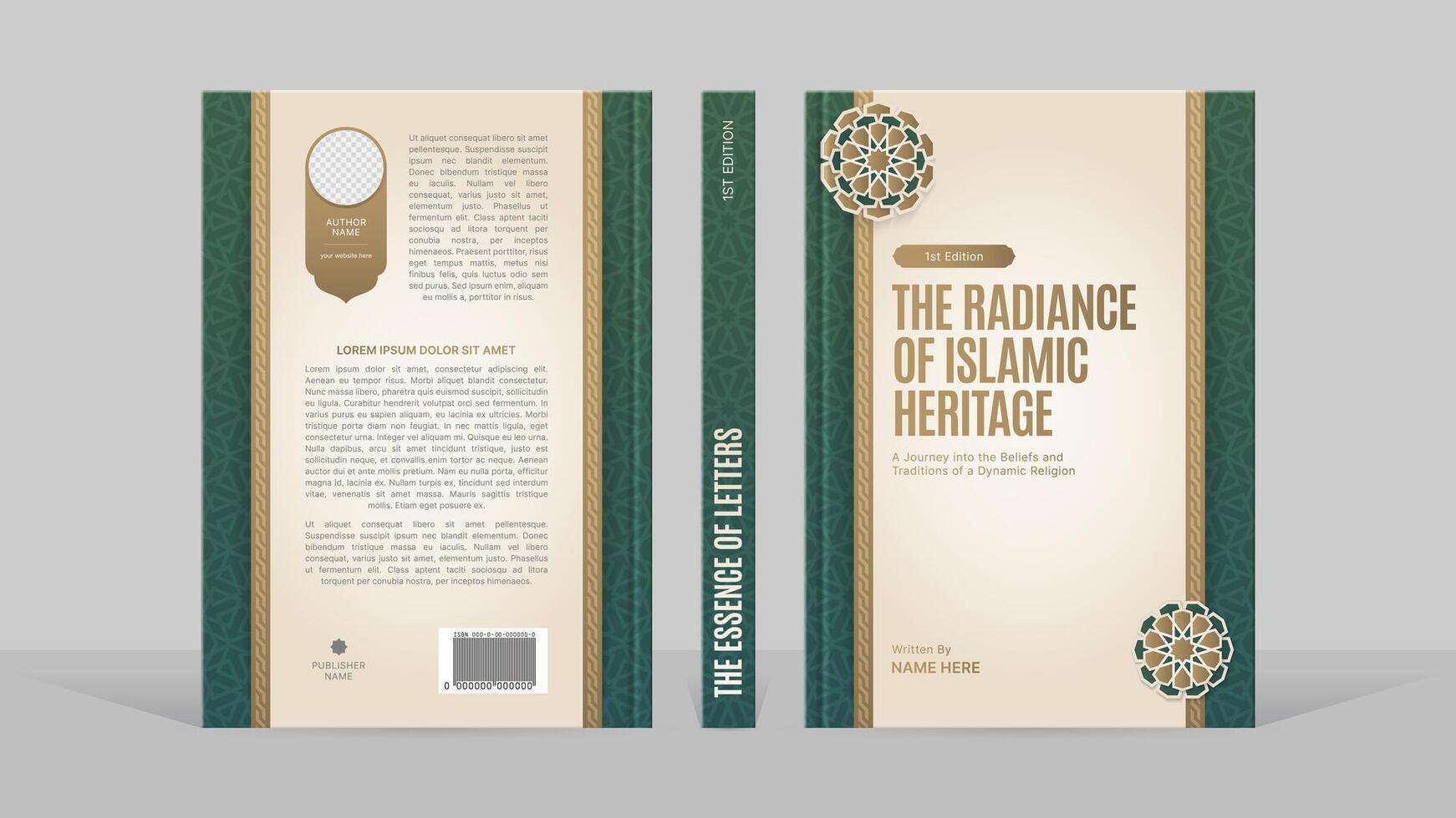 islâmico livro cobrir modelo Projeto com arabesco árabe padronizar e Projeto elementos vetor