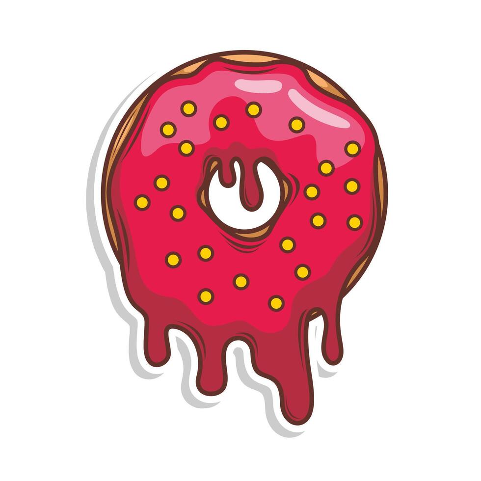 delicioso rosquinha vetor mão desenhar ilustração