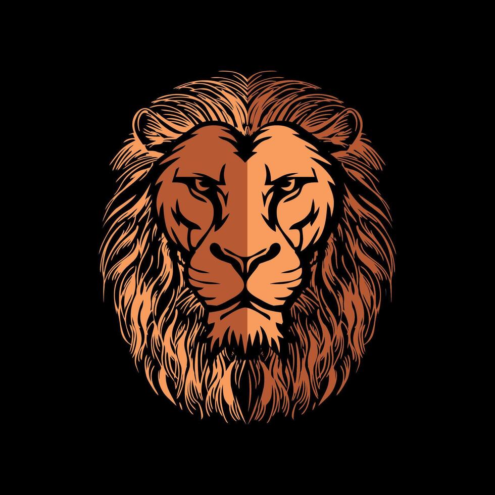 logotipo de vetor de cabeça de leão