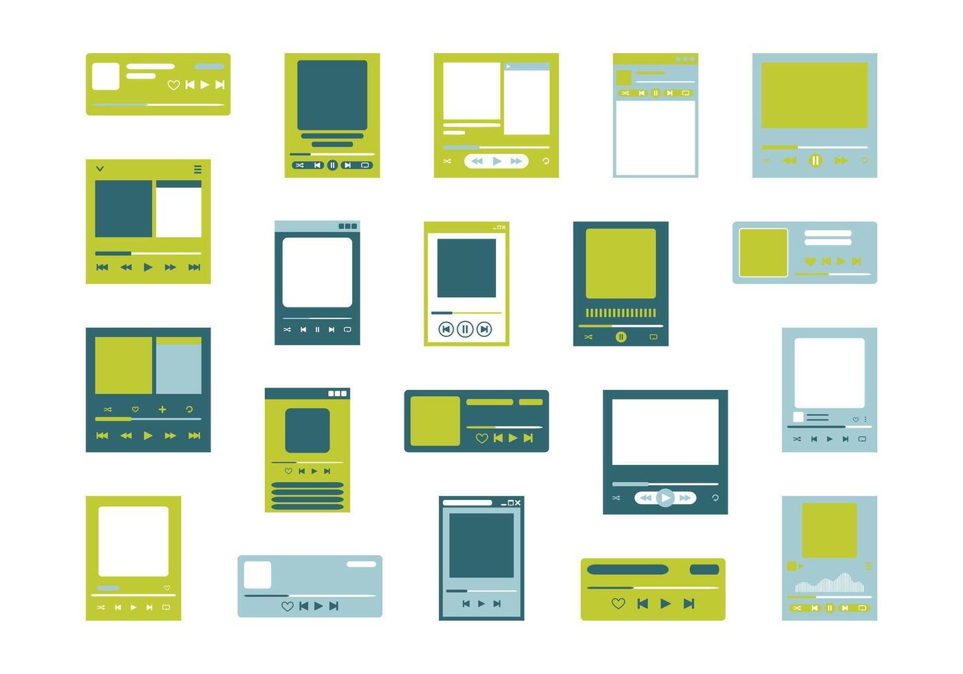 ui música jogador elemento conjunto vetor