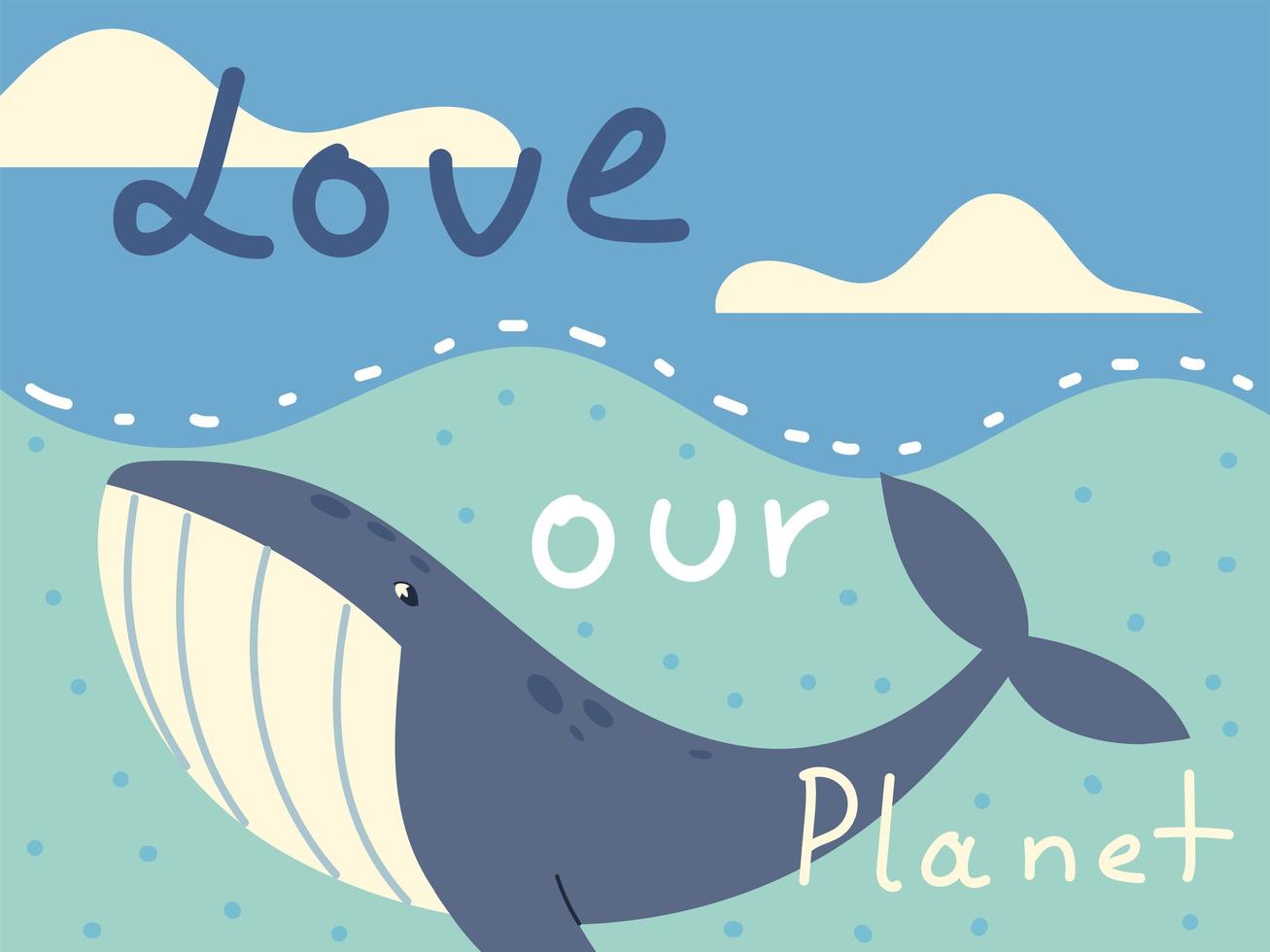 pôster de amor nosso planeta vetor