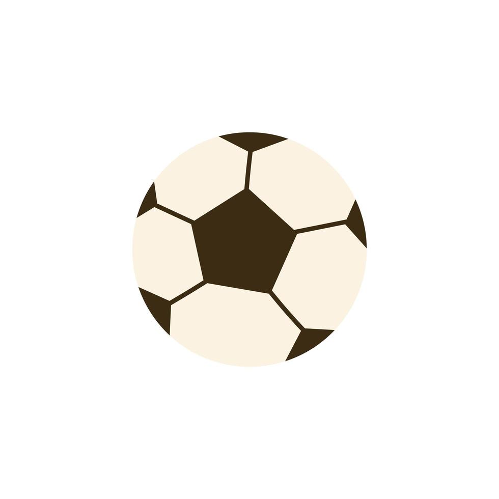 ícone do esporte bola de futebol isolado e design plano vetor