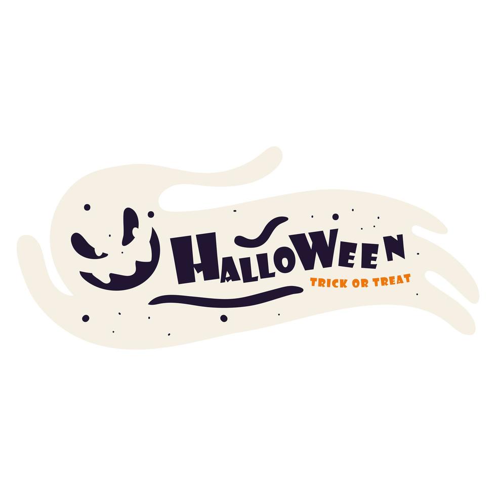 desenho de texto de halloween vetor