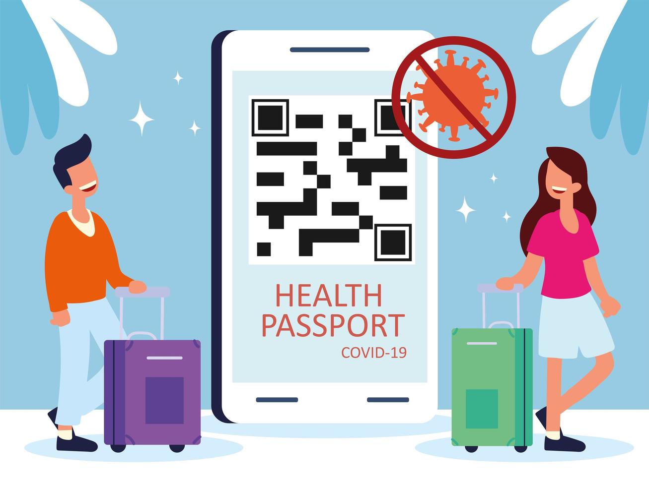 passaporte de saúde para viajantes vetor