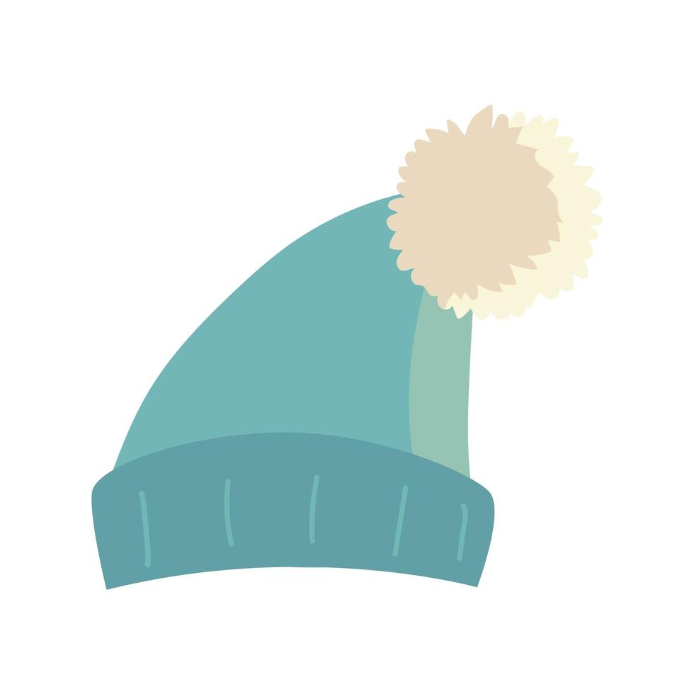 desenho de chapéu quente de inverno, imagem isolada de ícone vetor