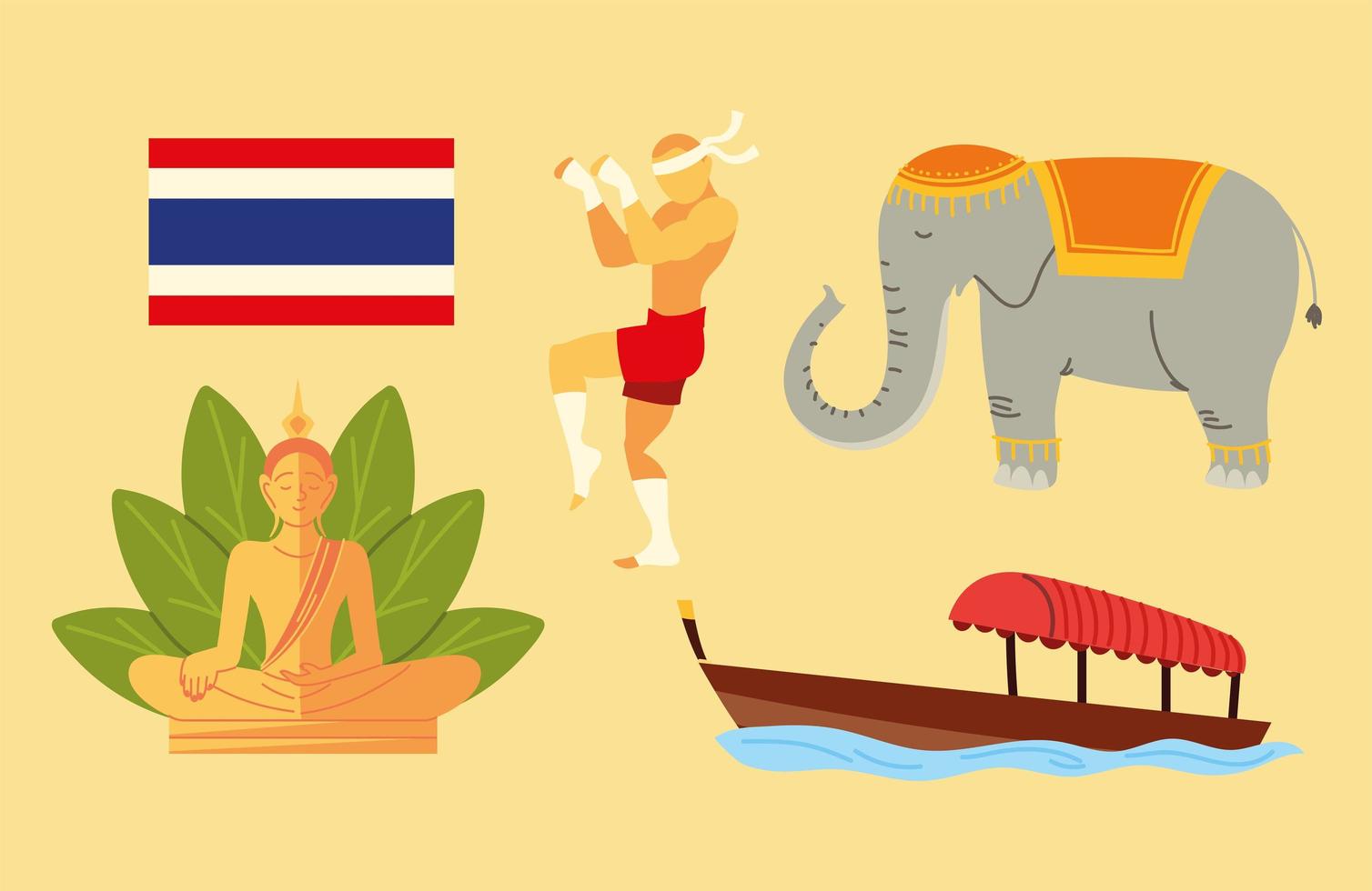 tradição da cultura tailandesa vetor