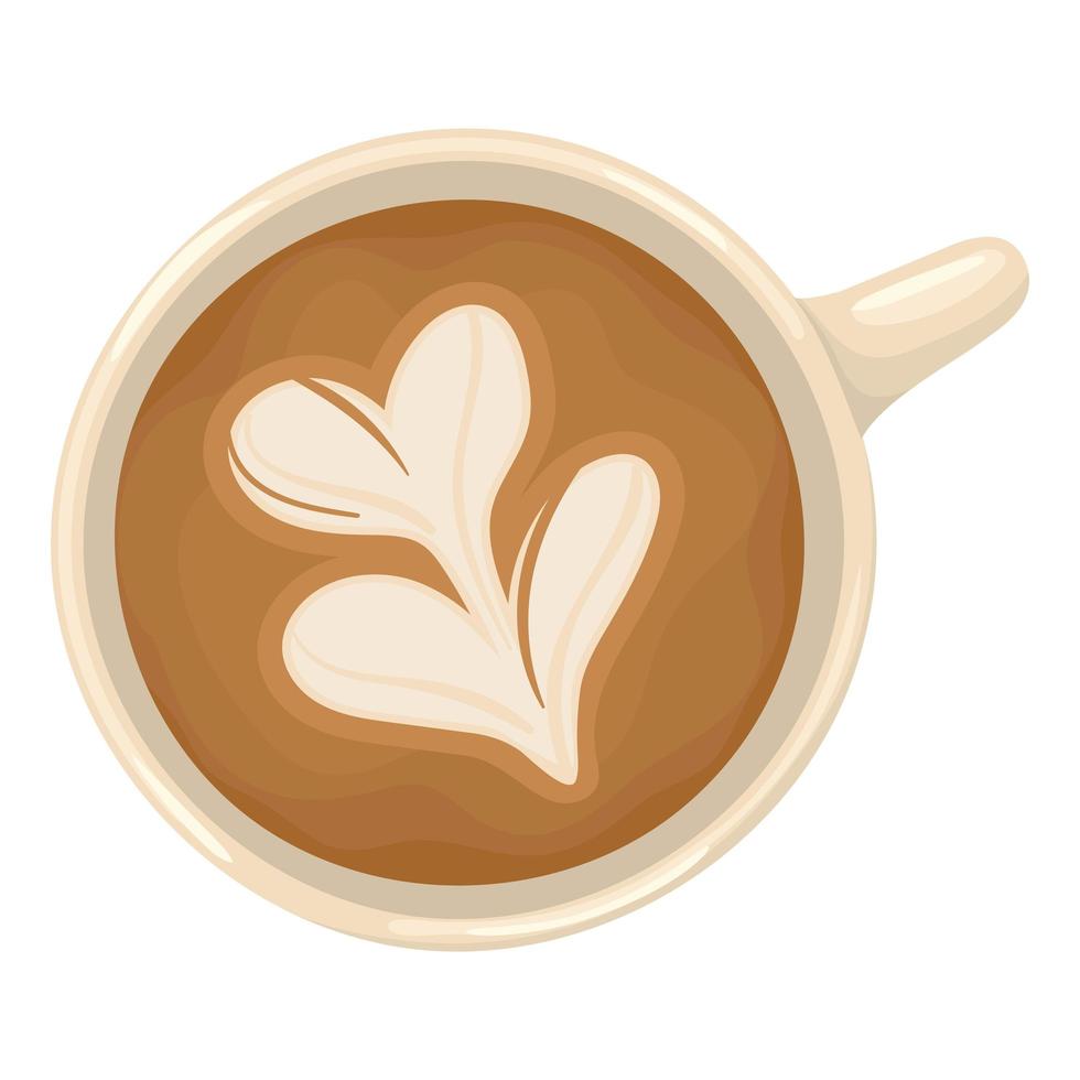 design de xícara de café com leite vetor