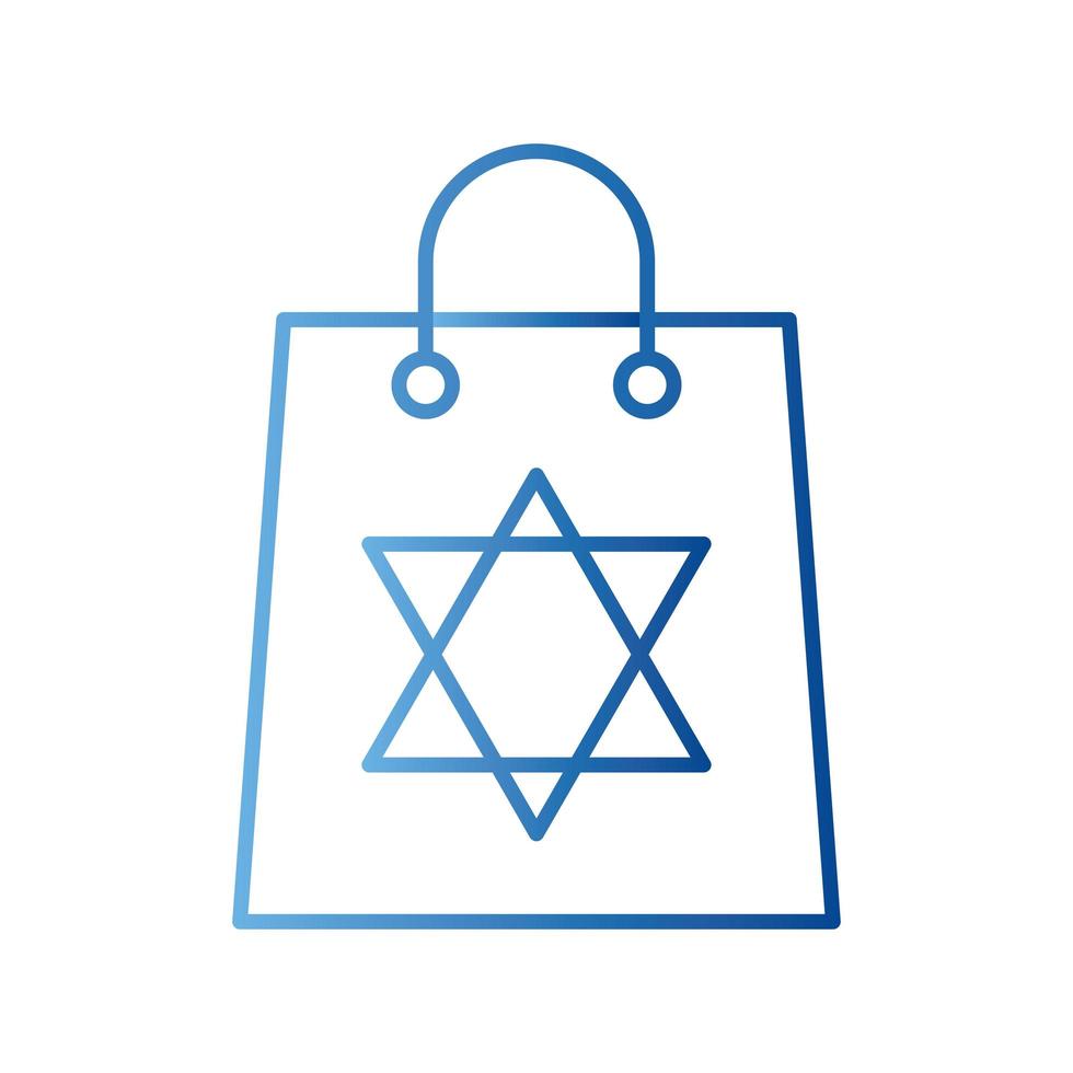 desenho de vetor de ícone de estilo gradiente de estrela judaica