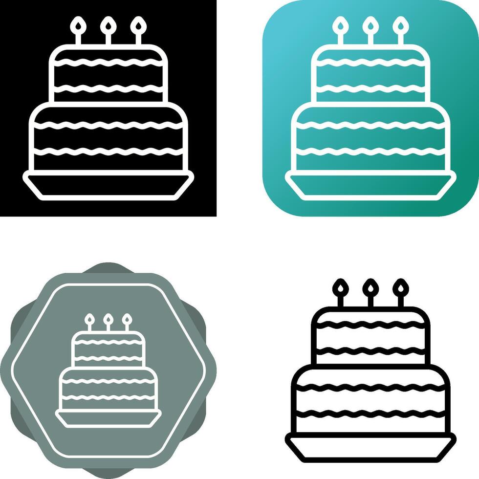 ícone de vetor de bolo de aniversário