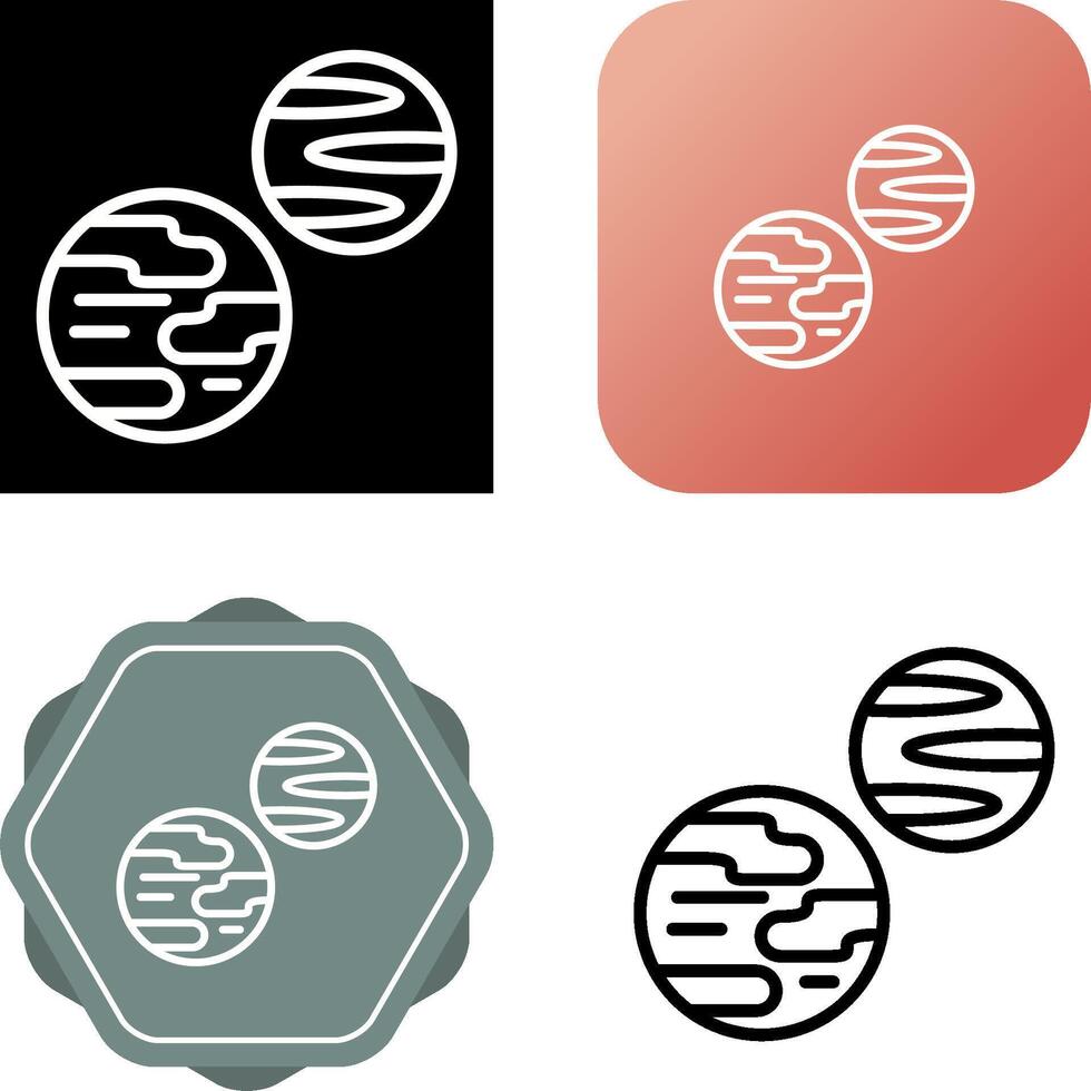 ícone de vetor de planetas