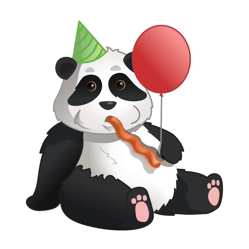 ilustração do uma festivo panda vetor