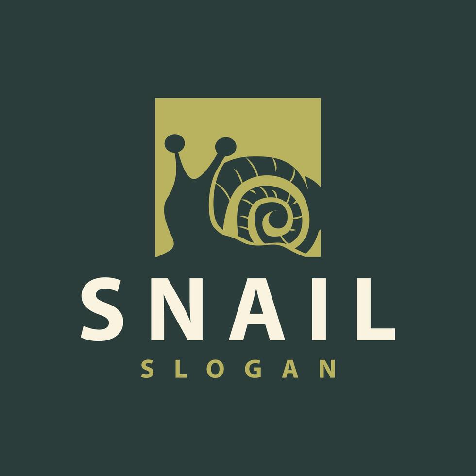 Caracol logotipo Projeto silhueta lento natureza animal ilustração simples vetor Caracol produtos marca inspiração