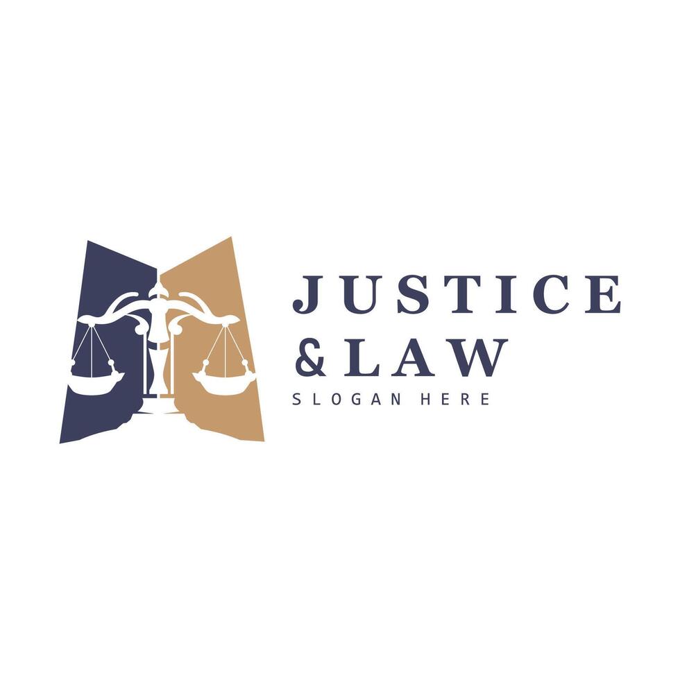 advogado logotipo, lei quadra simples projeto, legal balanças modelo ilustração vetor