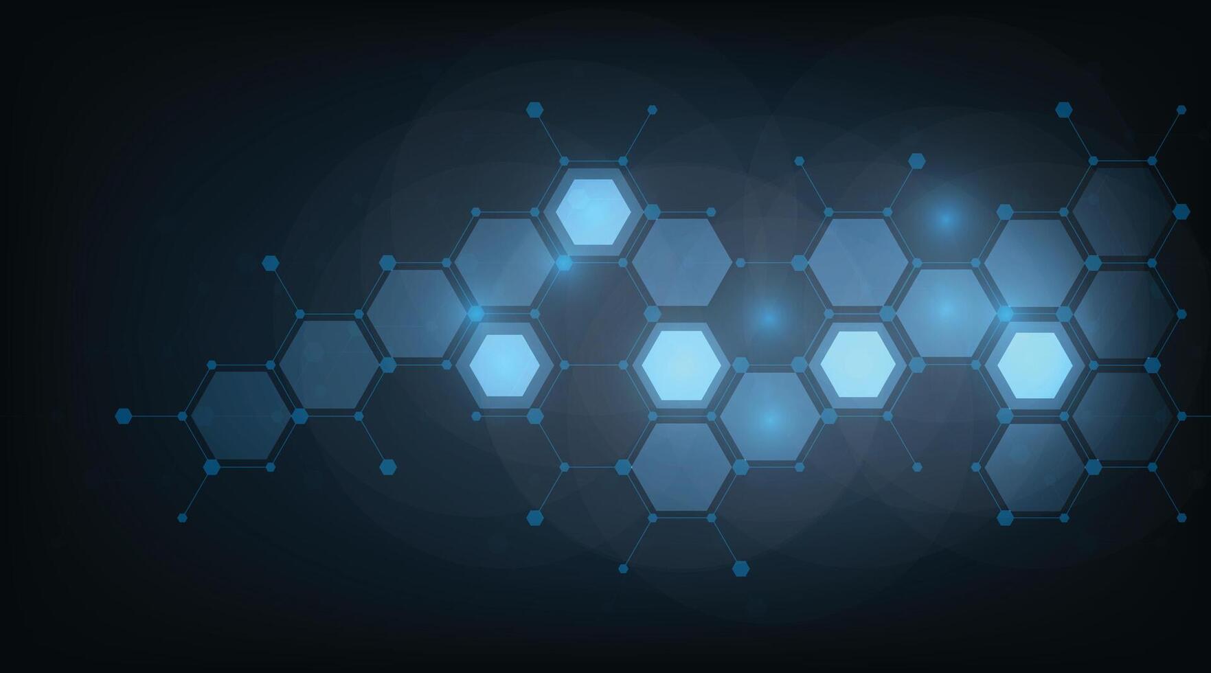 poligonal abstrato fundo com moléculas conceito. futurista oi-tech geométrico vetor. digital azul tecnologia. rede conectando Internet ilustrador. vetor