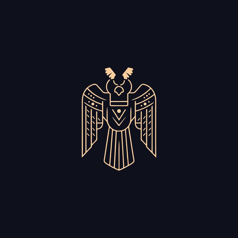 ai gerado egípcio Deus horus logotipo ícone Projeto. elegante luxo plano vetor. vetor