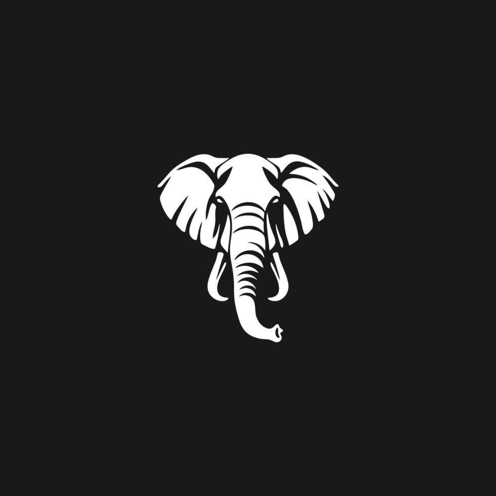 ai gerado elefante logotipo estilo Projeto vetor ilustração do a elefante cabeça