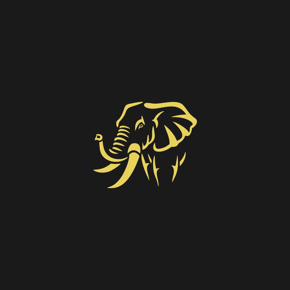 ai gerado elefante logotipo estilo Projeto vetor ilustração do a elefante cabeça