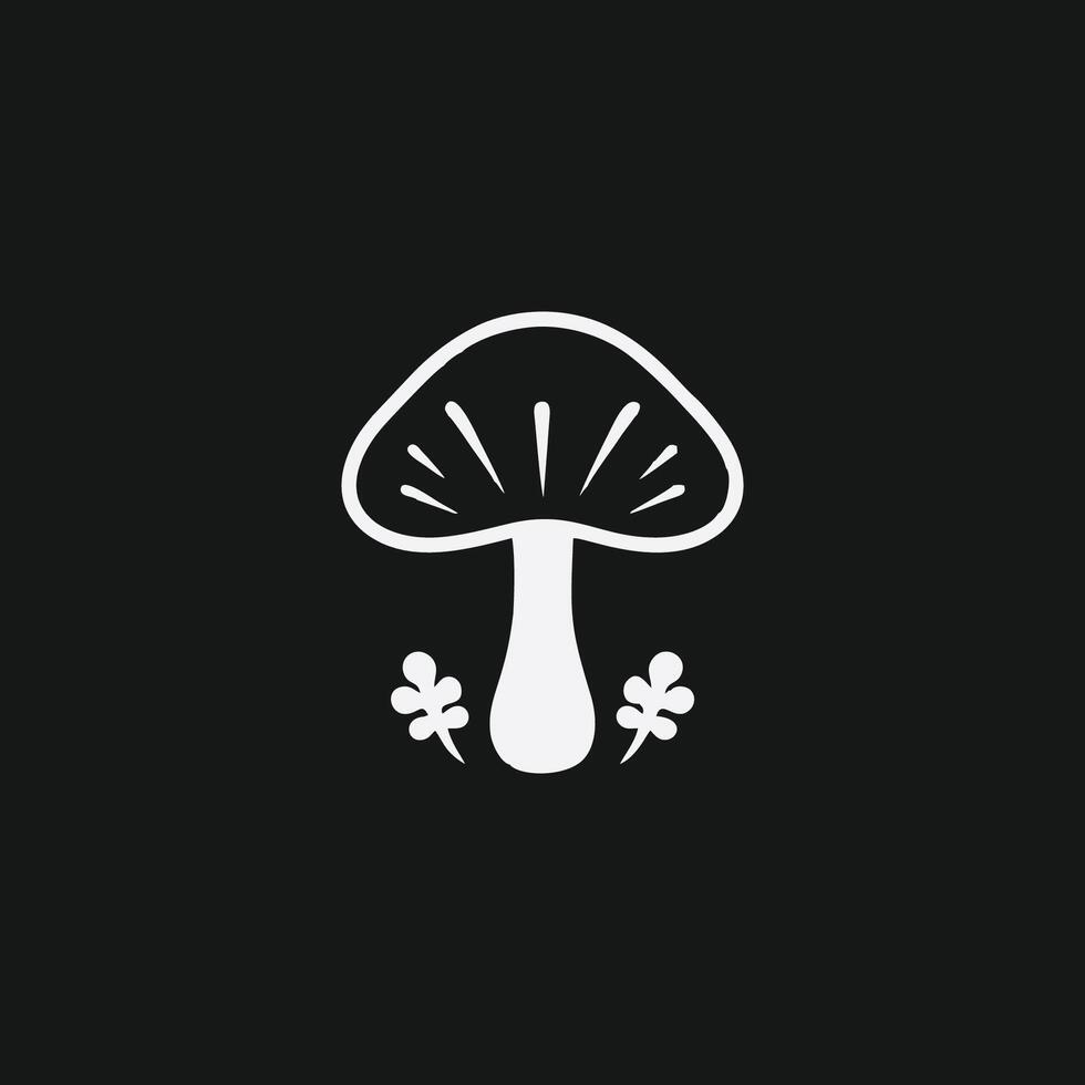 ai gerado ostra cogumelo logotipo projeto, Comida consumo cogumelo silhueta vetor ilustração