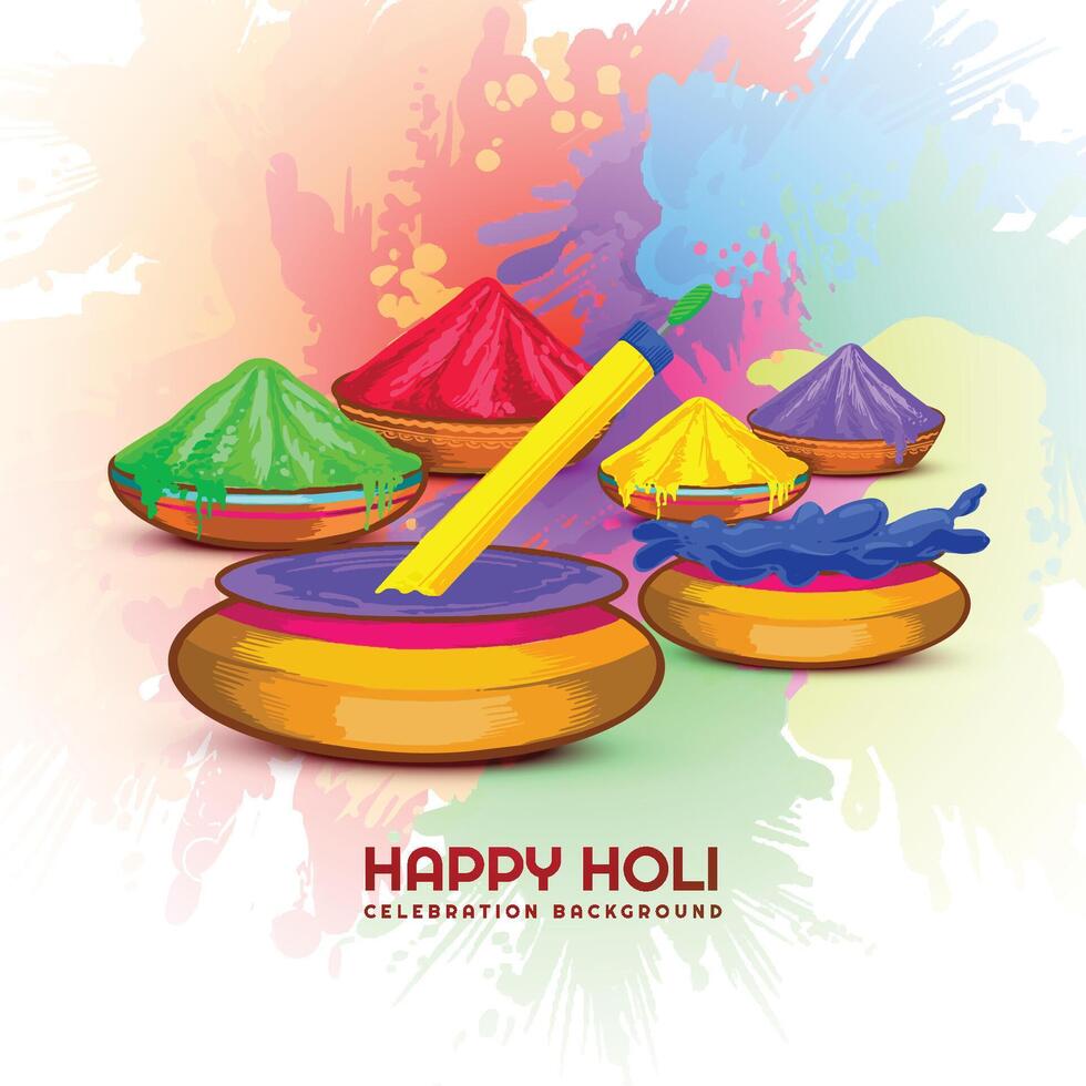 celebração de holi colorida para fundo de festival indiano vetor