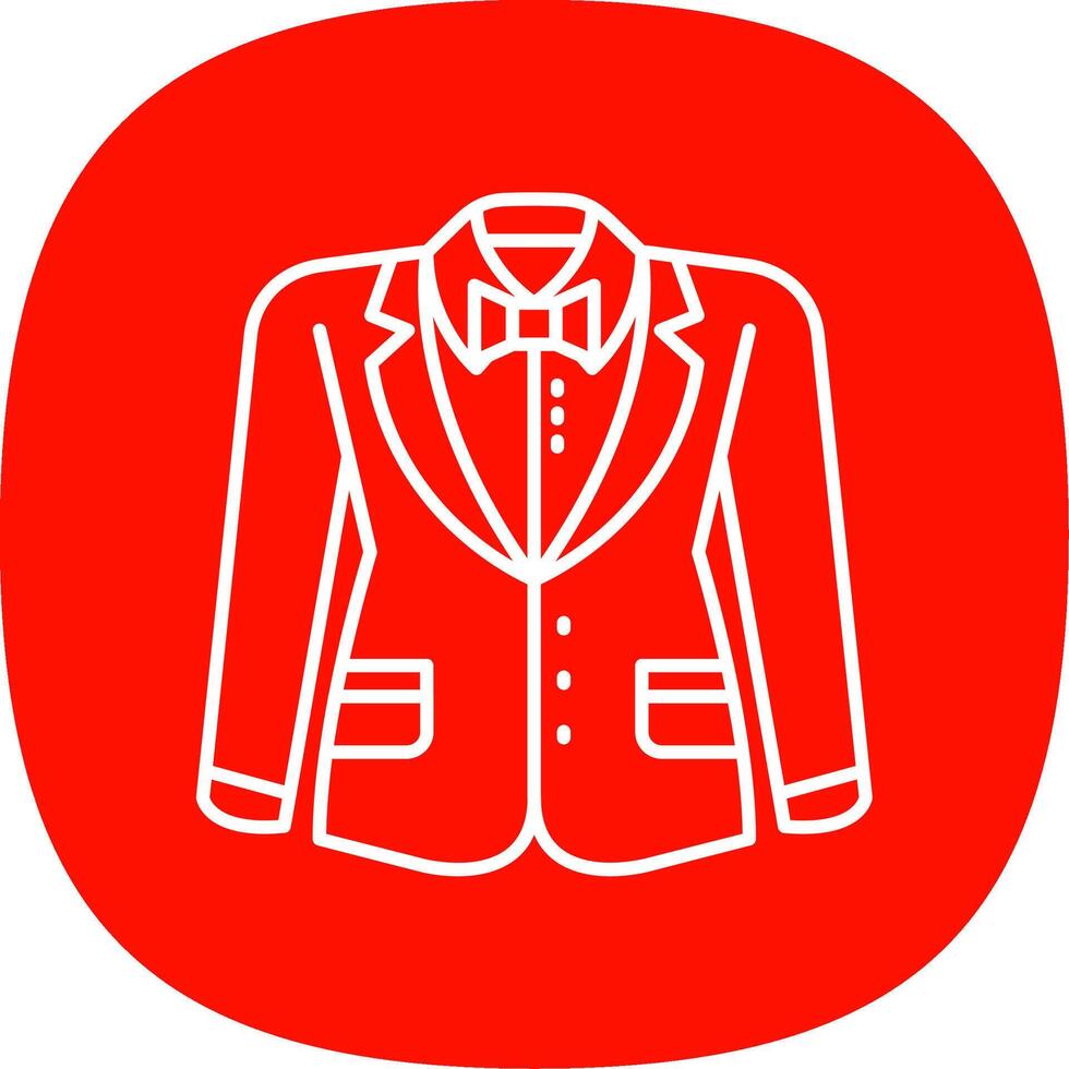 blazer linha curva ícone vetor