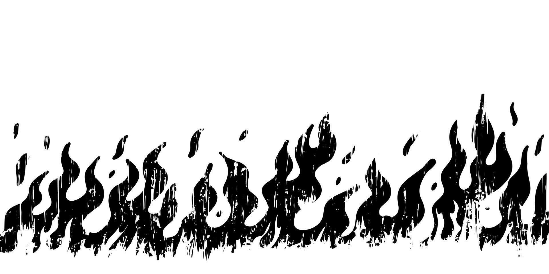 estilo de desenho doodle de ilustração vetorial de fogo mão desenhada. vetor
