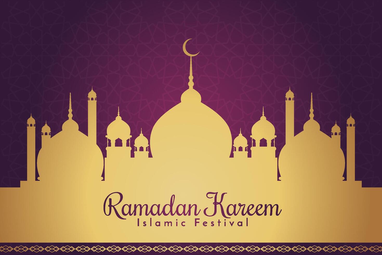 Ramadã, eid al-fitr, islâmico Novo ano mesquita fundo cumprimento cartão vetor