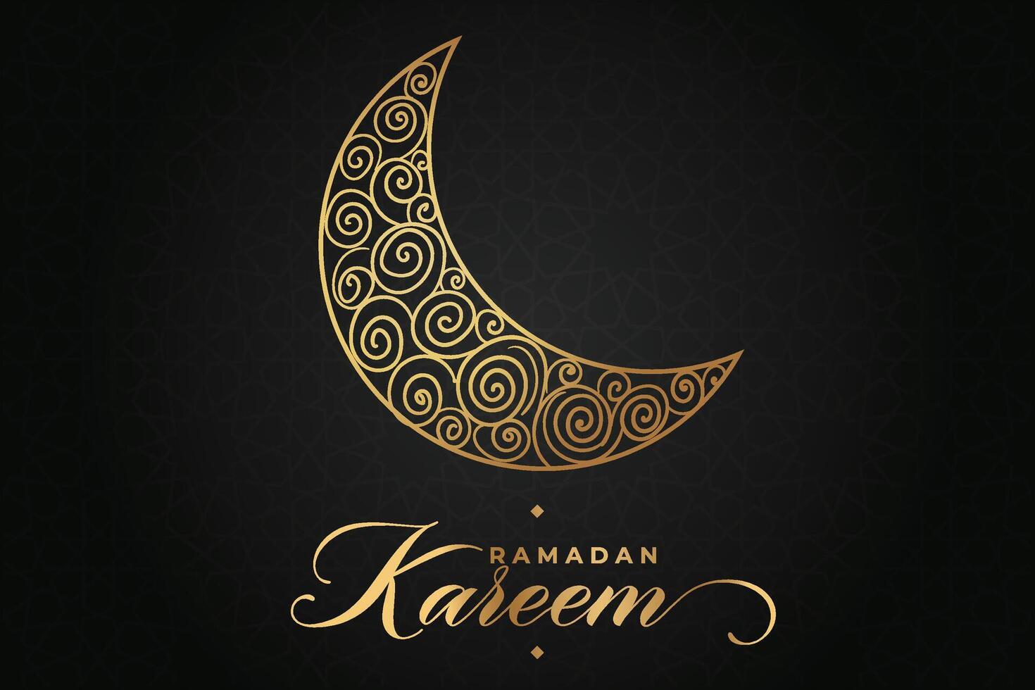 ramadã, eid al-fitr, islâmico calendário fundo cumprimento cartão com crescente lua decoração vetor