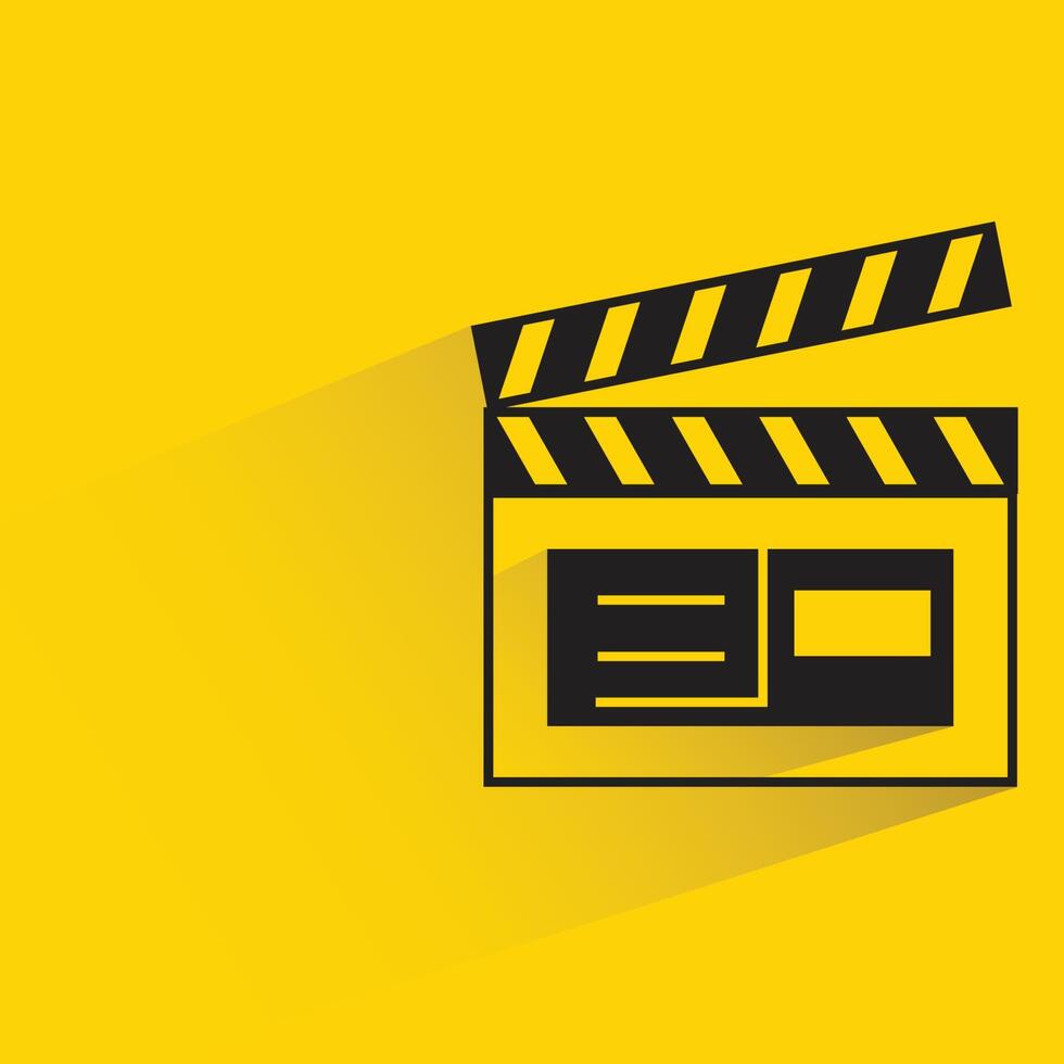filme badalo borda ícone em amarelo fundo vetor
