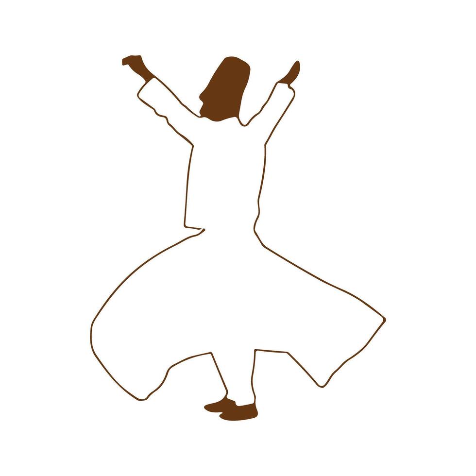 sufi dança vetor