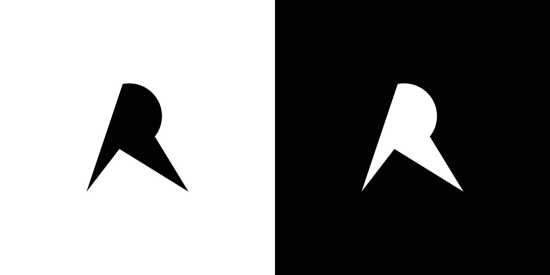 simples e moderno r logotipo Projeto vetor