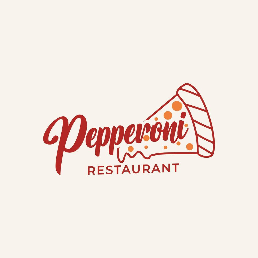 calabresa pizza delicioso restaurante retro vintage logotipo Projeto elemento vetor