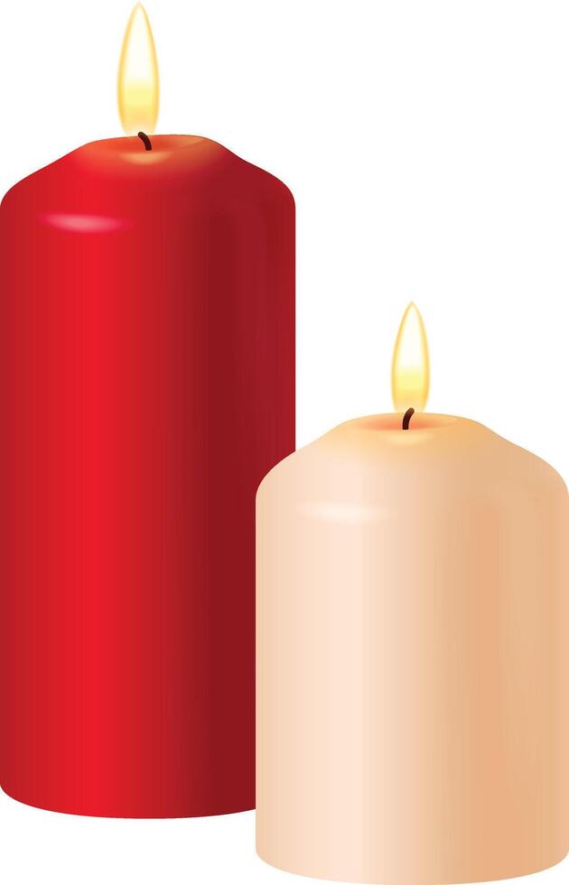 3d render vermelho Natal velas livre vetor