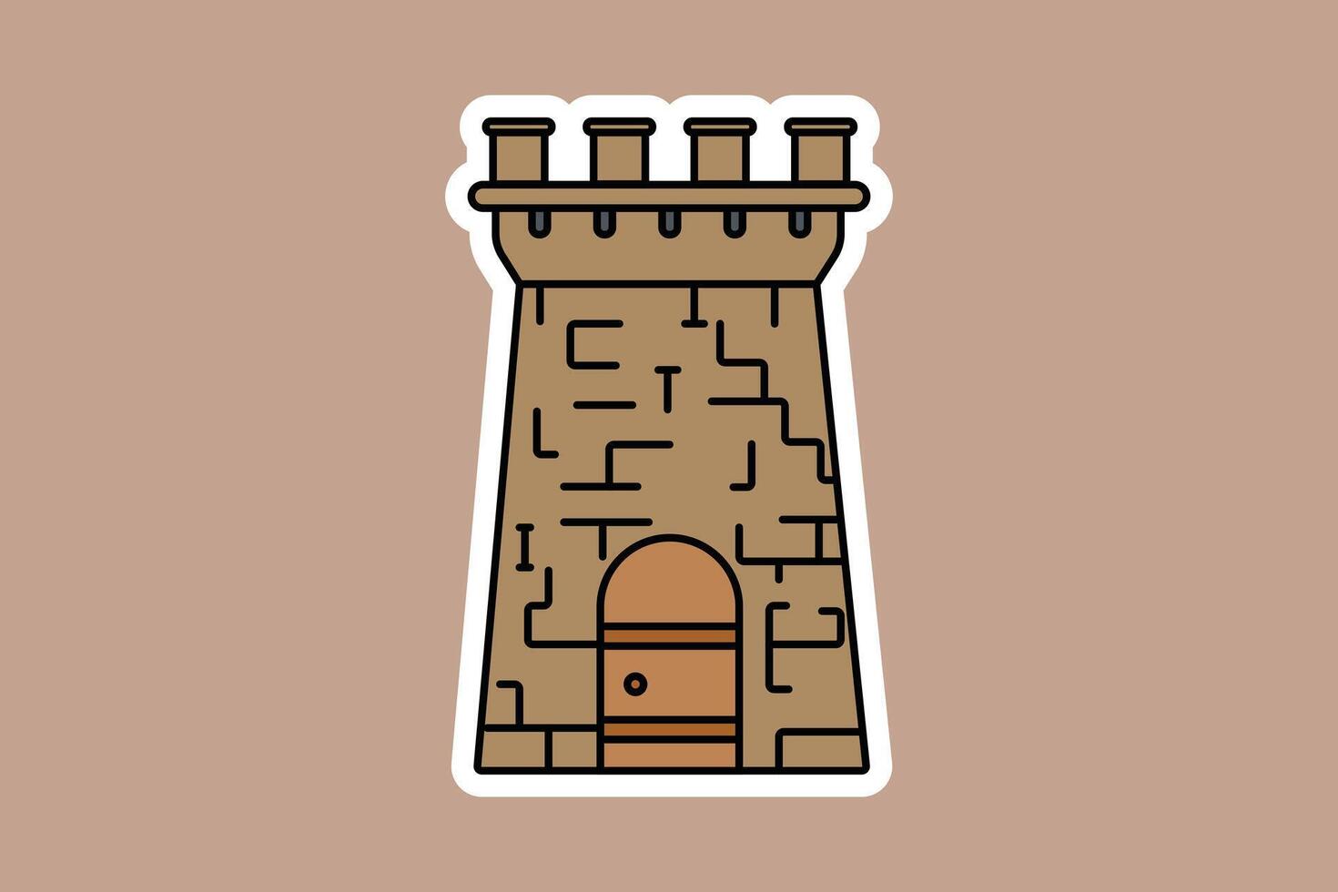 pedra castelo torre vetor ilustração.